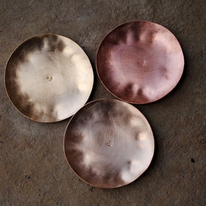 Handmade Metal Ring Dishes Copper, Brass and Bronze Bowls image 2