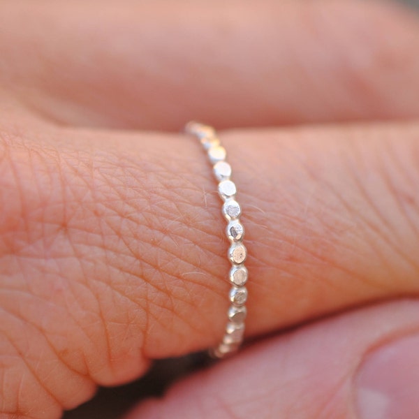 Beaded Stacker Ring | Sterling Silver