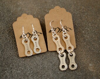 Bicycle Chain Link Earrings