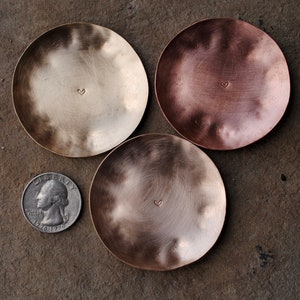 Handmade Metal Ring Dishes Copper, Brass and Bronze Bowls image 4