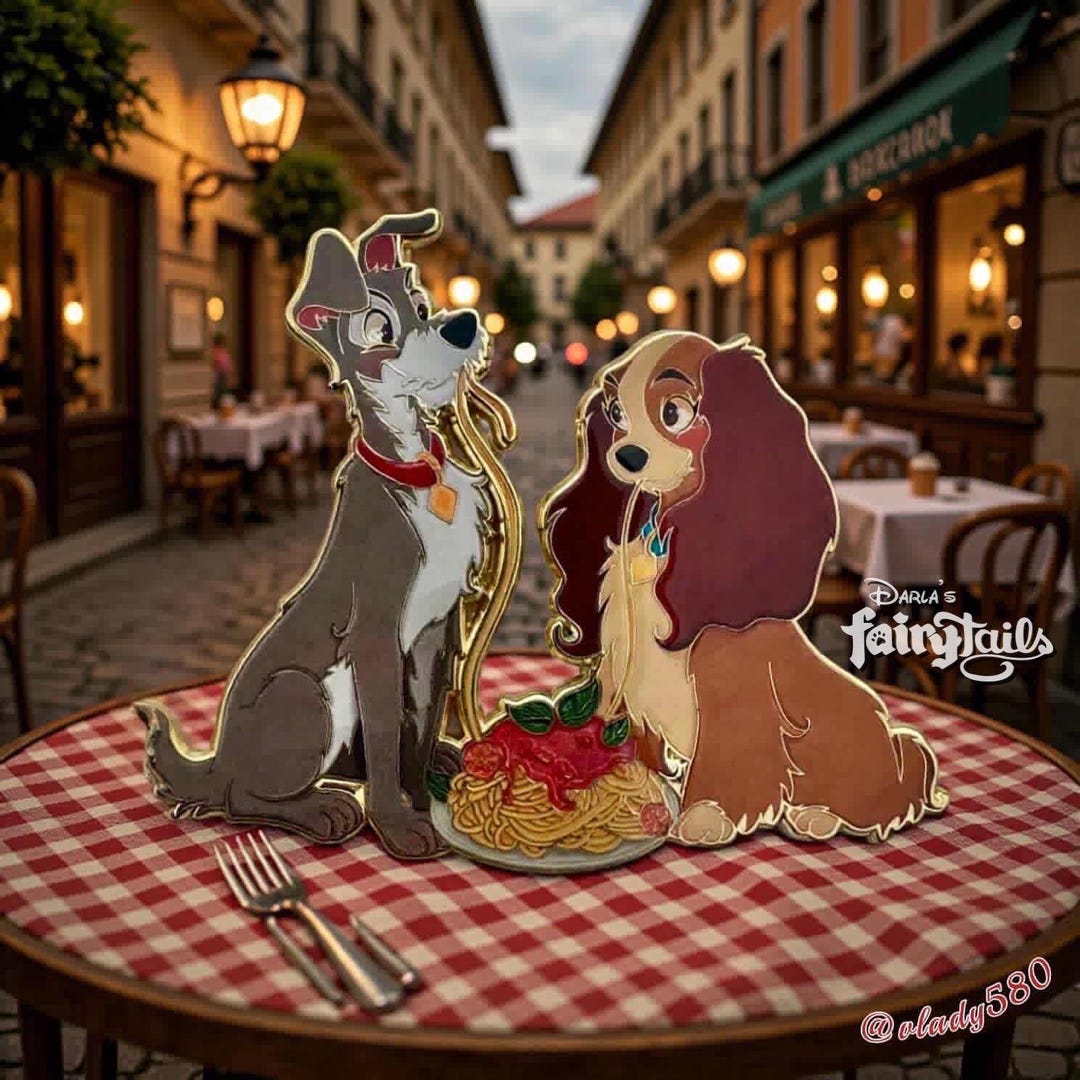 Tails & Treats Lady and the Tramp Fantasy Pin - Etsy