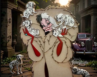 Evil Tails - Cruella & Puppies fantasy pin