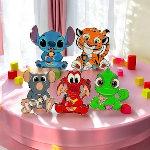 Cuddle Critters - 5 piece Disney Fantasy Pin Set