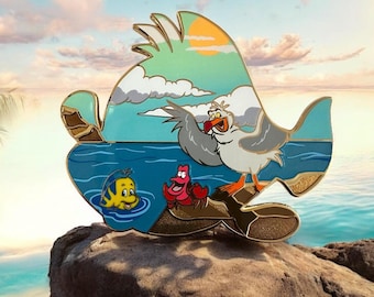 Furever-favorieten The Little Mermaid Flounder LE30 Disney Fantasy Pin