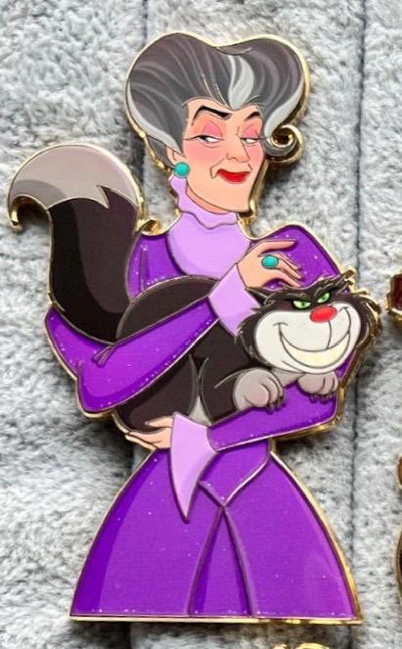 Evil Tails - Lady Tremaine & Lucifer Fantasy Pin - Etsy