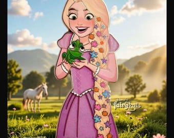 Love Tails - Spilla fantasy Rapunzel e Pascal