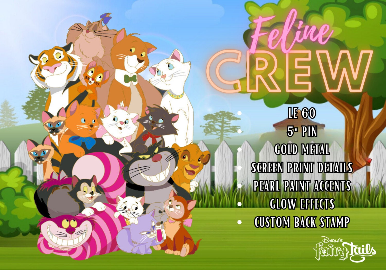 Feline Crew LE60 Jumbo Disney Cat Fantasy Pin - Etsy
