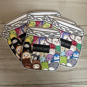 Squish Antidepressants Sticker