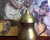 Middle-Eastern Solid Brass Tea Coffee Dallah Pot Patent 143237 and Maker 39 s Mark. Extra 10 Off with CDT082019