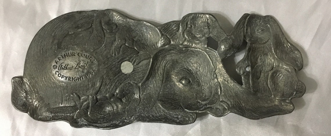 Arthur Court Rabbit With Bunnies Spoon Rest, Arthur Court 1994. NOTE ...