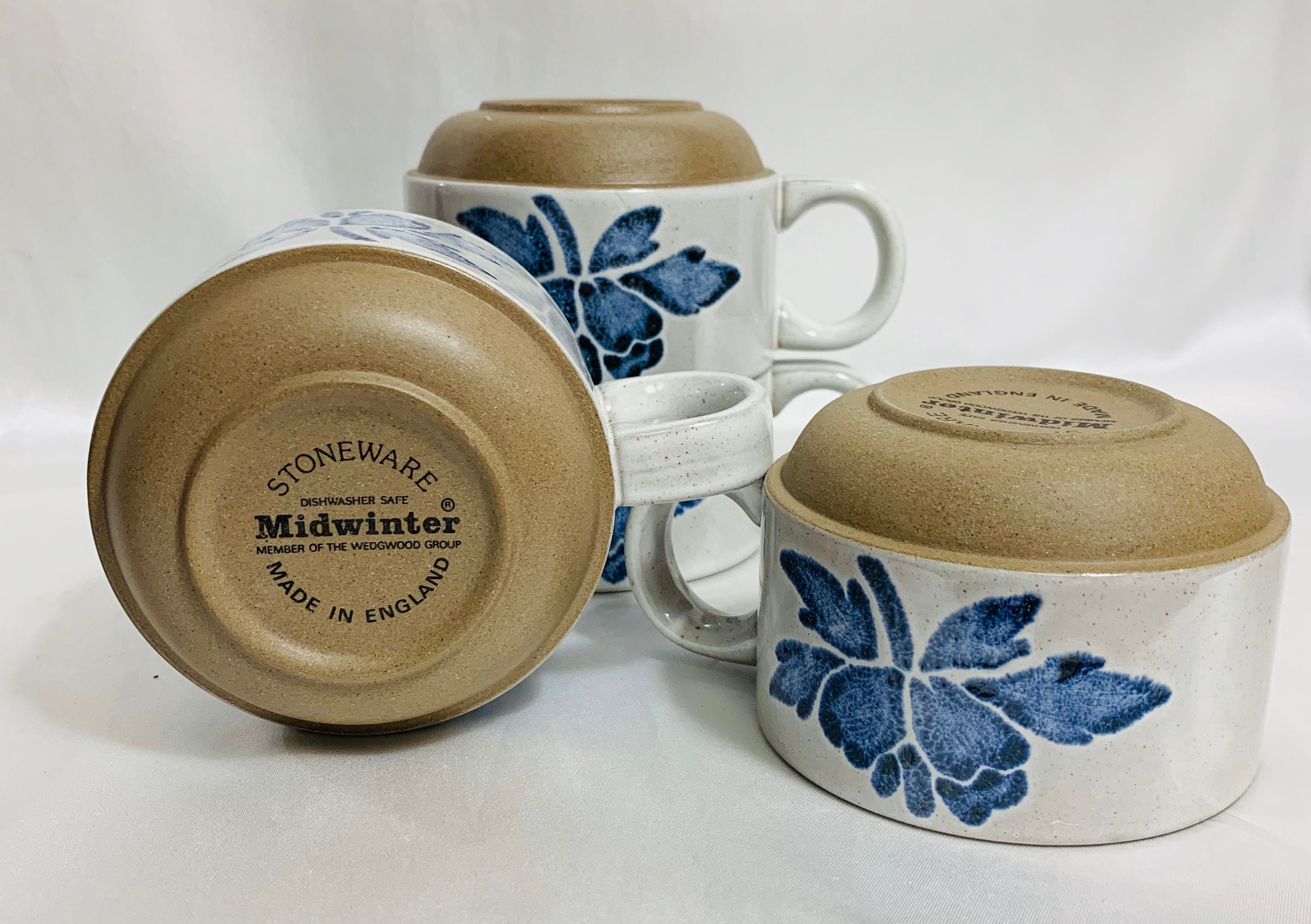Midwinter Stoneware Mug Set of 4 Member of the Wedgwood Etsy