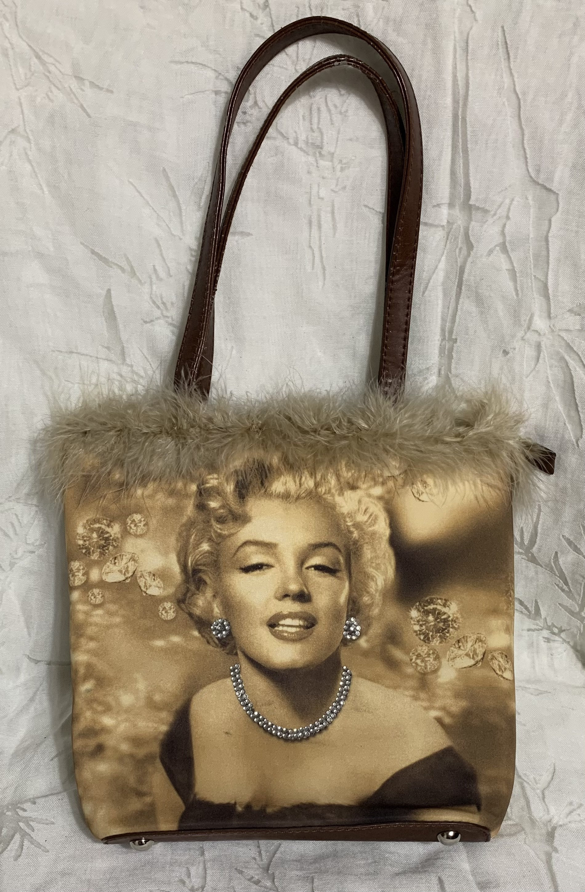 Marilyn Monroe Brand Feather & Rhinestone Handbag. NOTE: Please Be 