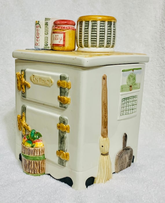 Antique Refrigerator / Freezer Cookie Jar, Omnibus, 1995. NOTE: Please Read  Entire Description. -  Sweden