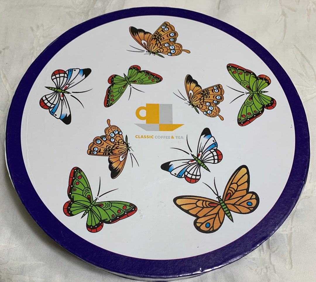 Butterflythemed Coffee & Tea Porcelain Set, Classic Coffee and Tea