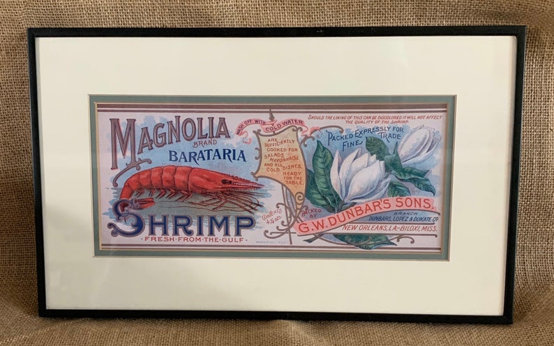 Magnolia Brand Barataria Shrimp Advertisement.