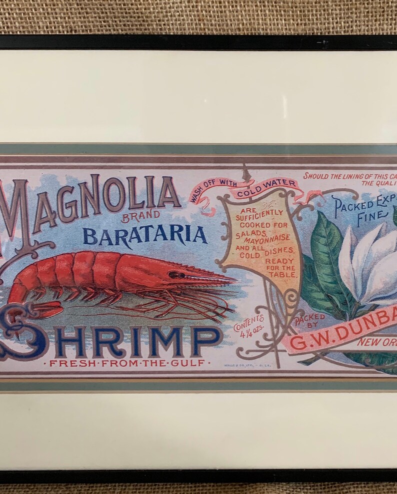 Magnolia Brand Barataria Shrimp Advertisement.