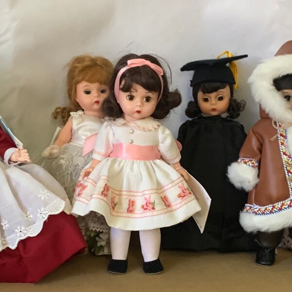 Madame Alexander 8" Dolls. Marme, Little Gardenia Bridesmaid, Easter, Graduation, Alaska & Betsy Ross. NOTE: Please read entire description.