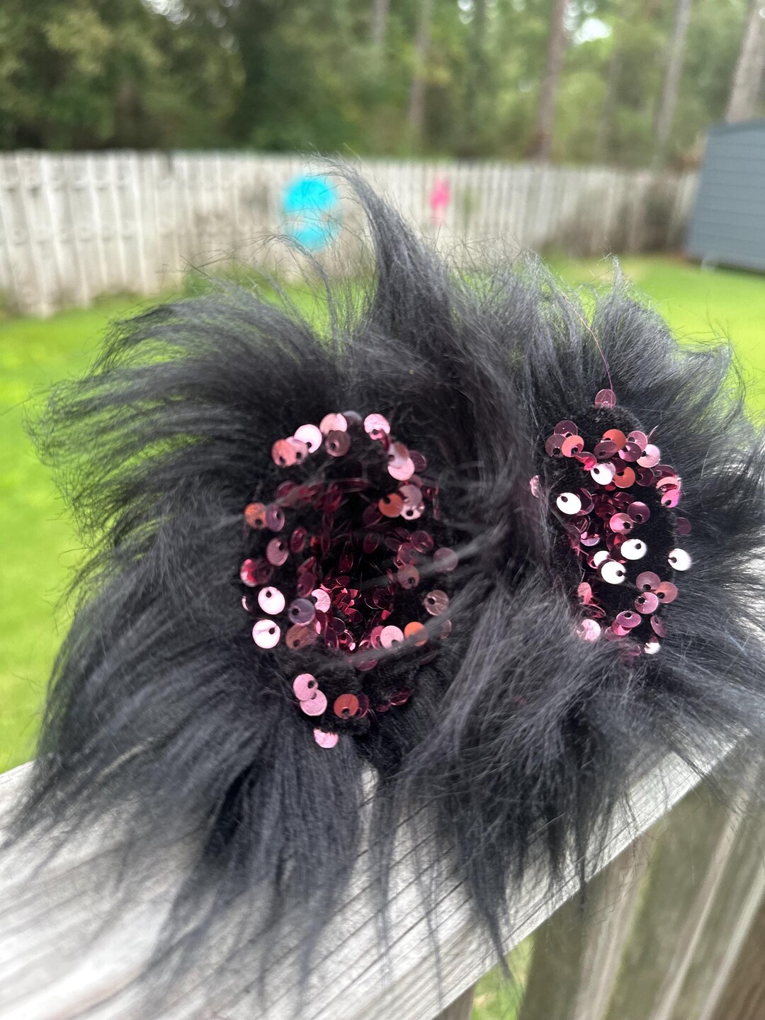 Faux Fur Rave EDM Purrfect Black Fur Cat Ears, Inside, Black Velour ...