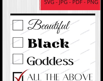 Juneteenth SVG, Black Woman svg, tshirt SVG, Goddess svg, Cricut Cut Files, Digital cut file, Sublimation File