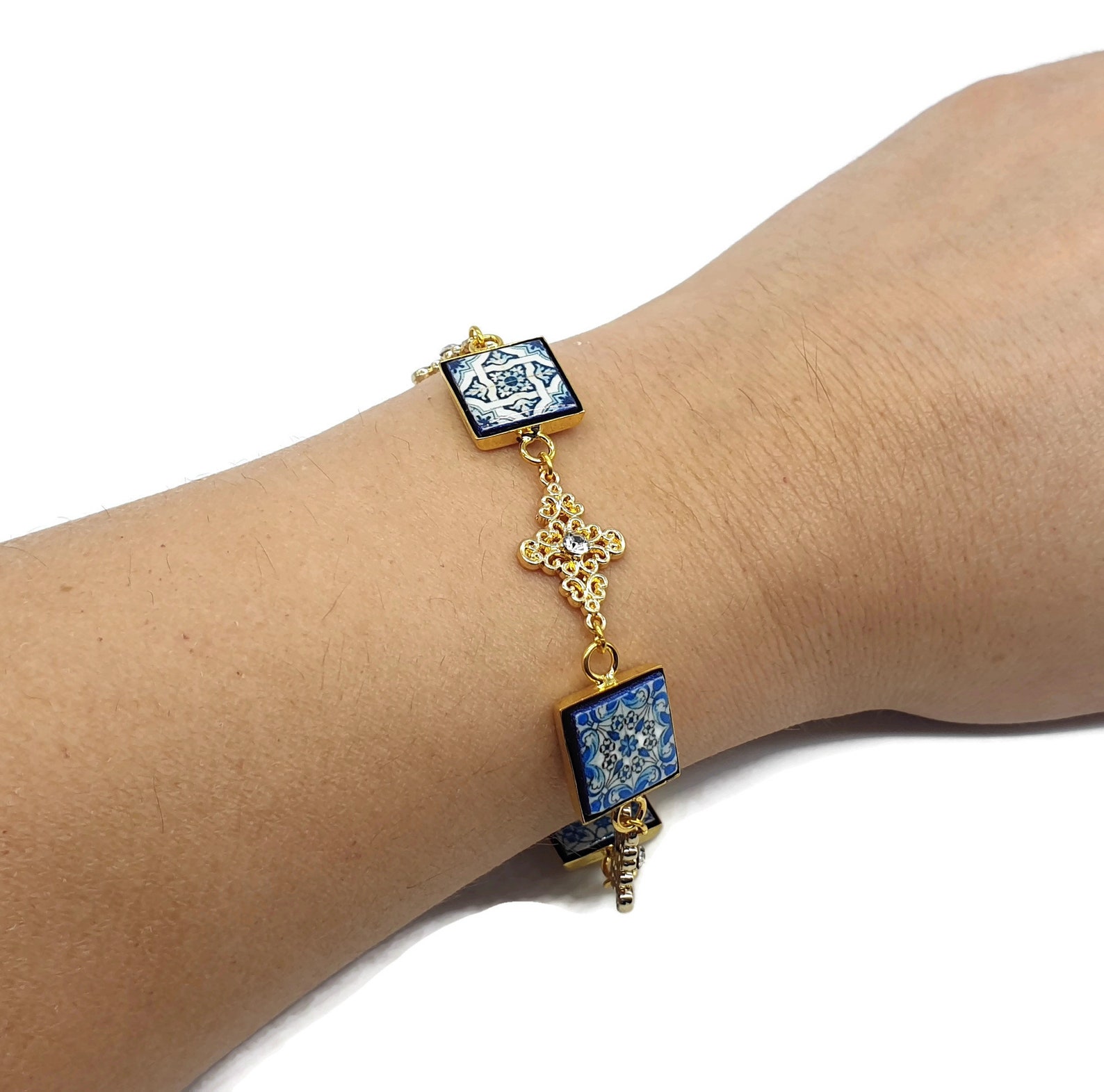 Portuguese tiles bracelet Portugal Royal Tile Bracelet Etsy