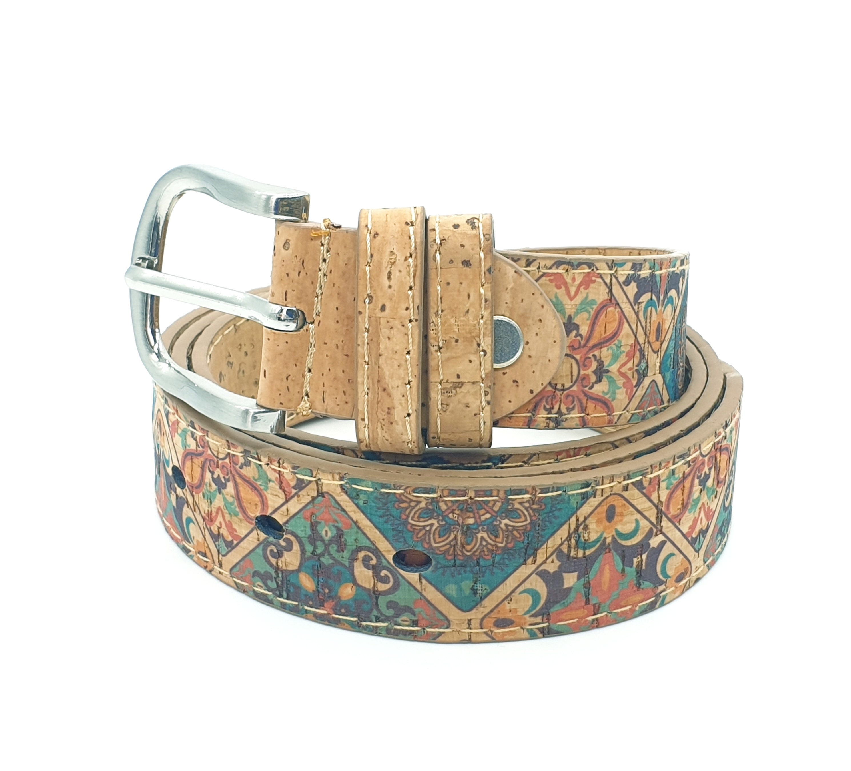 Cork Reversible Belt, Vegan Belt for Men Made in Portugal