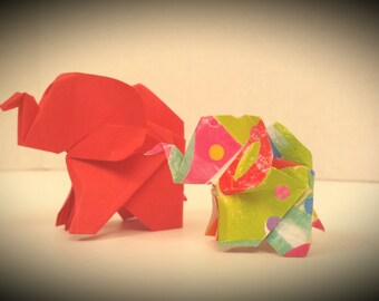 Origami Elephant Mobile