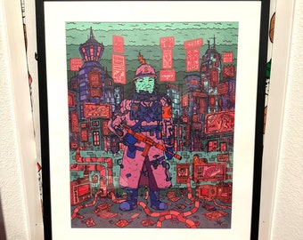 Soldier of the Electric Federation-(20x24) Hunter Freese Framed Artwork