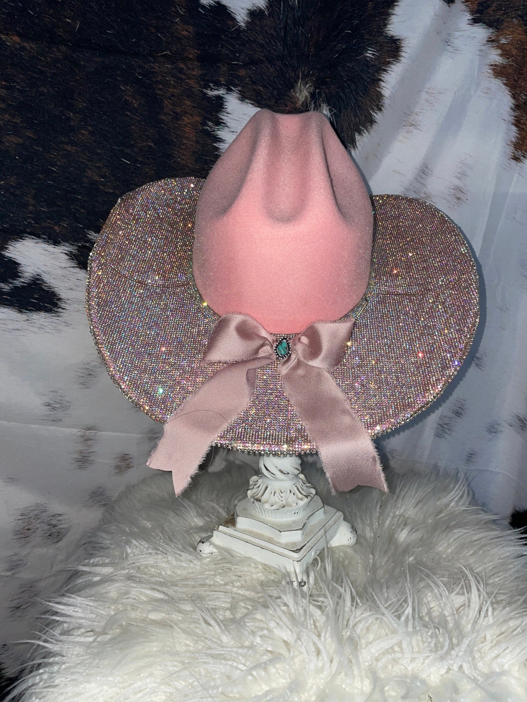 Pink Rhinestone Cowgirl Hat - Etsy