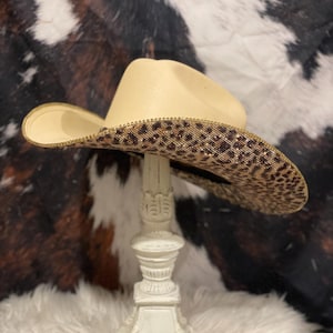 Leopard Rhinestone Cowboy Hat