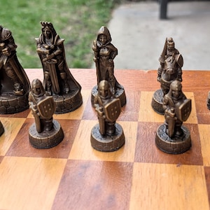 Medieval Fantasy Humans Chess Set (Pieces only. Board not included) Hand Painted.