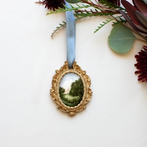 Field at Sunrise Christmas Ornament - MADE TO ORDER - | Fine Art Ornament | Resin Ornament | Mini Watercolor Landscape | Christmas Decor