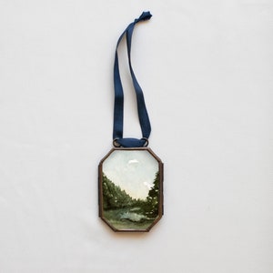 Forest Vintage Locket Ornament - MADE TO ORDER - | Fine Art Ornaments | Watercolor Ornament | Holiday Ornaments | Christmas Gifts