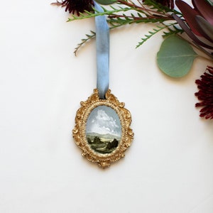 Mountains Christmas Ornament - MADE TO ORDER - | Fine Art Ornament | Resin Ornament | Watercolor Ornament | Christmas Decor