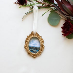 Rest No. 1 Christmas Ornament - MADE TO ORDER - | Fine Art Ornament | Resin Ornament | Mini Watercolor Landscape | Christmas Decor