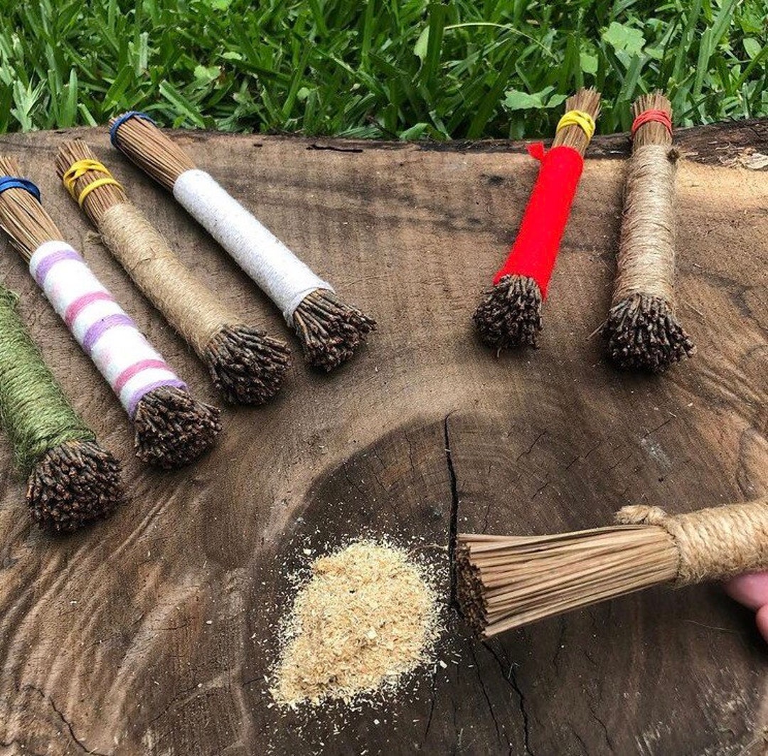 Pine Needle Hand Brooms broom Painting Texture Etsy Israel