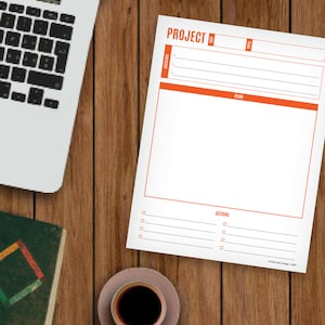 Printable Project Planner - Project Map - Minimalist Project Planner ...