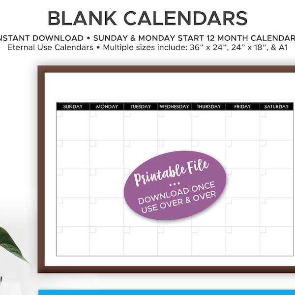 Modern Calendar - Etsy