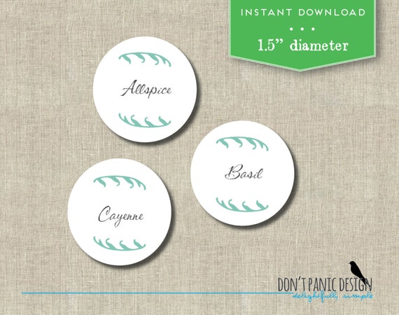 Printable Spice Jar Labels - Very simple Exquisite Spherical Spice Jar Labels - House Planning Stickers - Quick Obtain photograph about Round Printable Labels referred to as Printable Spice Jar Labels - Basic Stylish Spherical Spice Jar Labels - Property Arranging Stickers - Immediate Down load