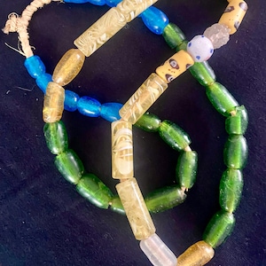 Antique Vintage Bohemian & Venetian European African Wound Glass Trade Beads