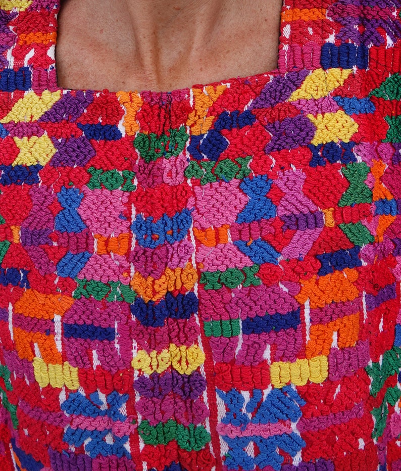Vintage Mayan Guatemalan Handwoven Textile Huipil from San Pedro