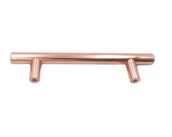 T-Bar Handle Shiny Copper 3.75" Spread, Drawer Pull, Cabinet Pull, Kitchen Drawer Pull - SALE