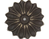 Back Plate Base (8 COLORS) Antique Solid Metal Flower Shaped Decorative for any Drawer or Door Knob or Pull
