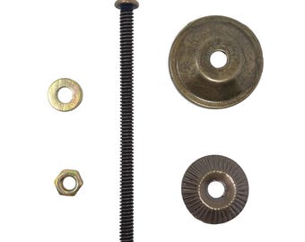 Bronze Knob Bolts & Fittings for Cabinets, Drawers, Door Knobs - 2.5", 3", 3.5" Bolts