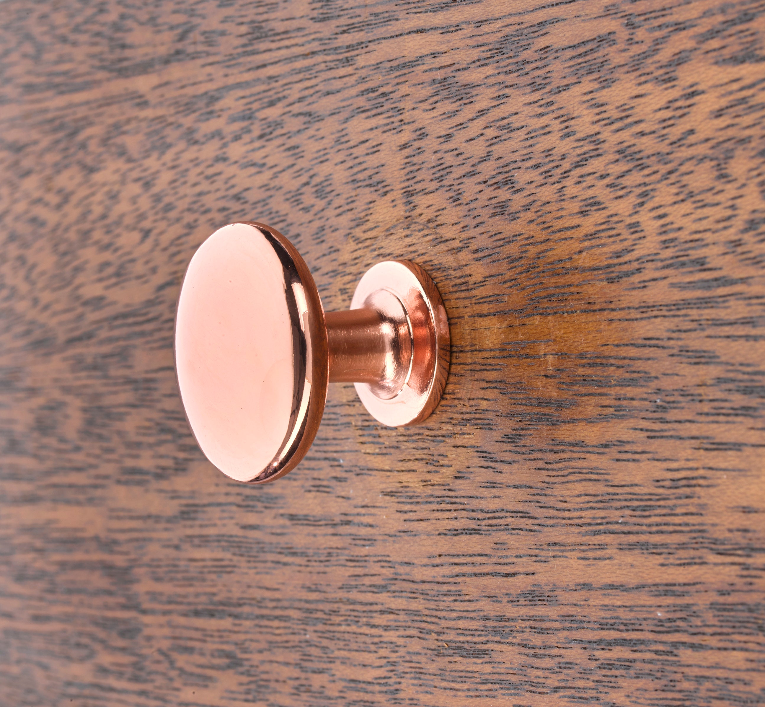 Smooth Shiny Copper Round Metal Knobs for Drawers Furniture Pack of 12 Shabby Restore