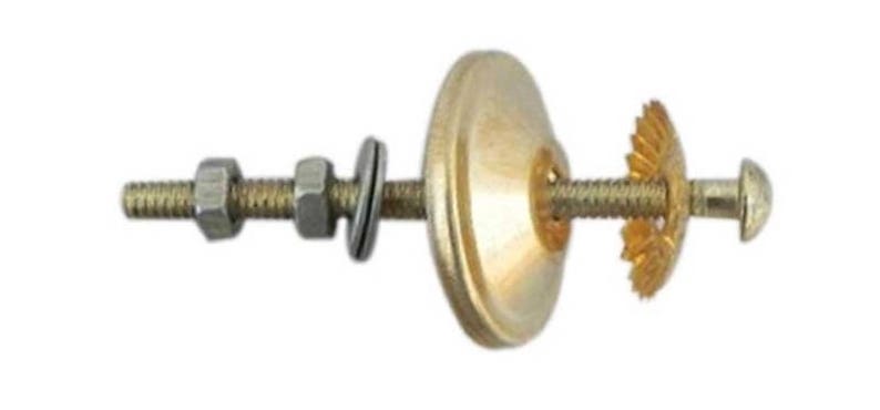 Gold Knob Bolt, Screw, Fittings for Ceramic & Glass Pulls, 2.5 OR 3 bolt, Washer, Nut, Metal Flower Gold Colored afbeelding 1
