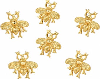 Bumble Bee Decorative Dresser Drawer, Kitchen Cabinet or Door Knob Pull - Pack of 6