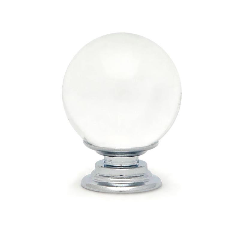 Dresser Drawer Pull Cabinet Pull Drawer Pull C19 30mm Round Knob Clear Crystal Glass 1