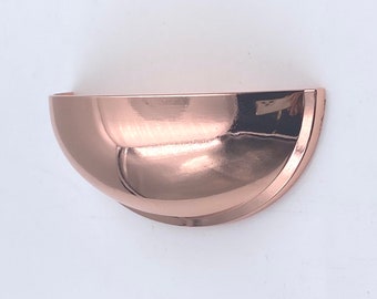 Cup Pull Copper, Dresser Knob, Cabinet Pull, Kitchen Drawer Pull
