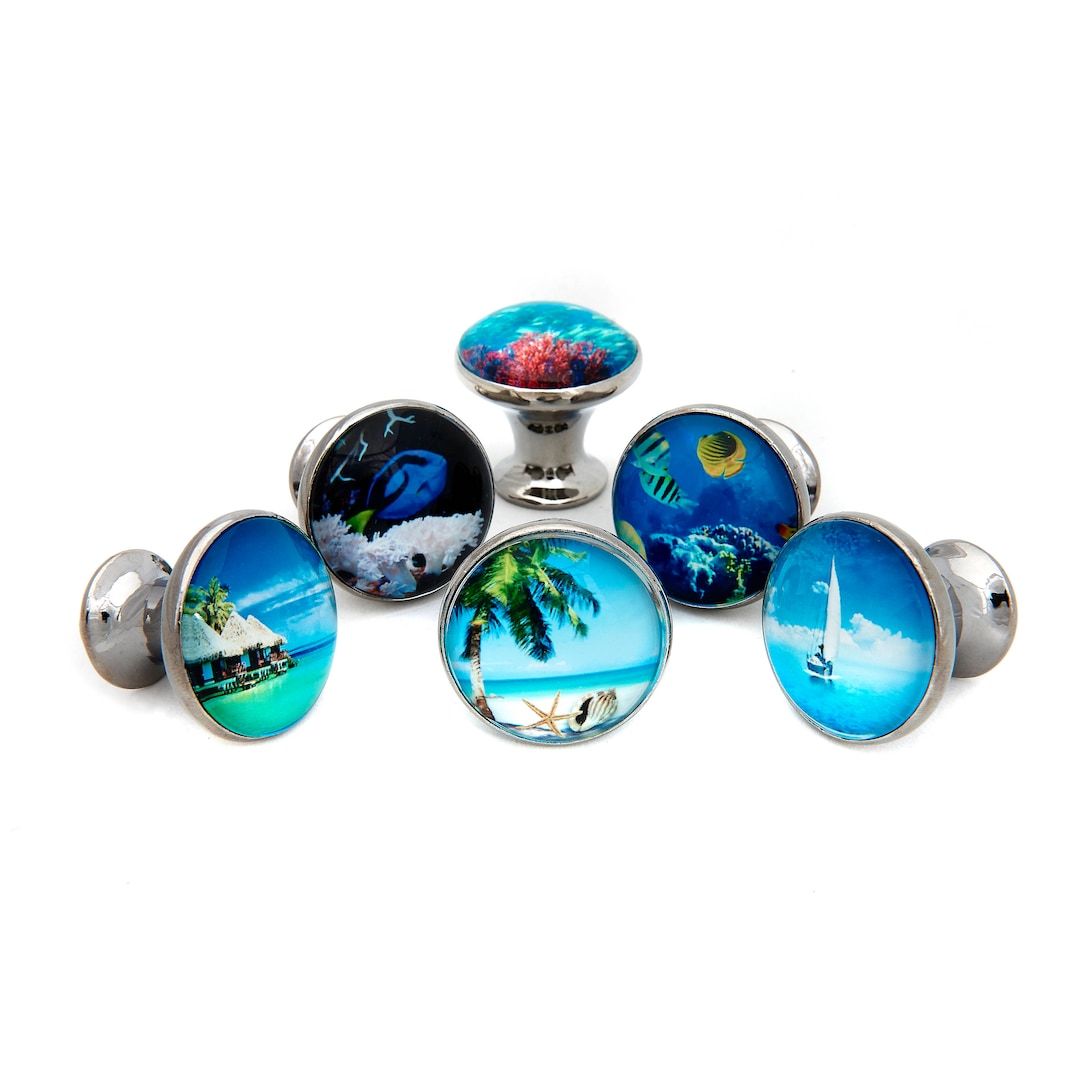 Tropical Ocean Beach Themed Drawer Pulls Pulls Etsy