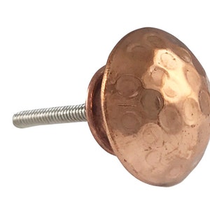 Hammered Copper Round Head Kitchen Drawer Cabinet Pull, Dresser Pulls, Dresser Knobs